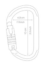 კარაბინი  Connector VULCAN SCREW-LOCK Black  M073AA01 - Image 2