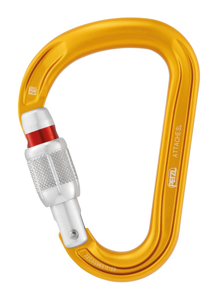 M038AA00-ATTACHE-SL_LowRes კარაბინი Carabiner ATTACHE SCREW-LOCK YELLOW M038AA00 - Image 1